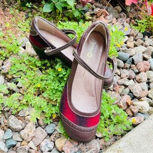 Jambu Plaid Wool MaryJanes 8.5 M EUC